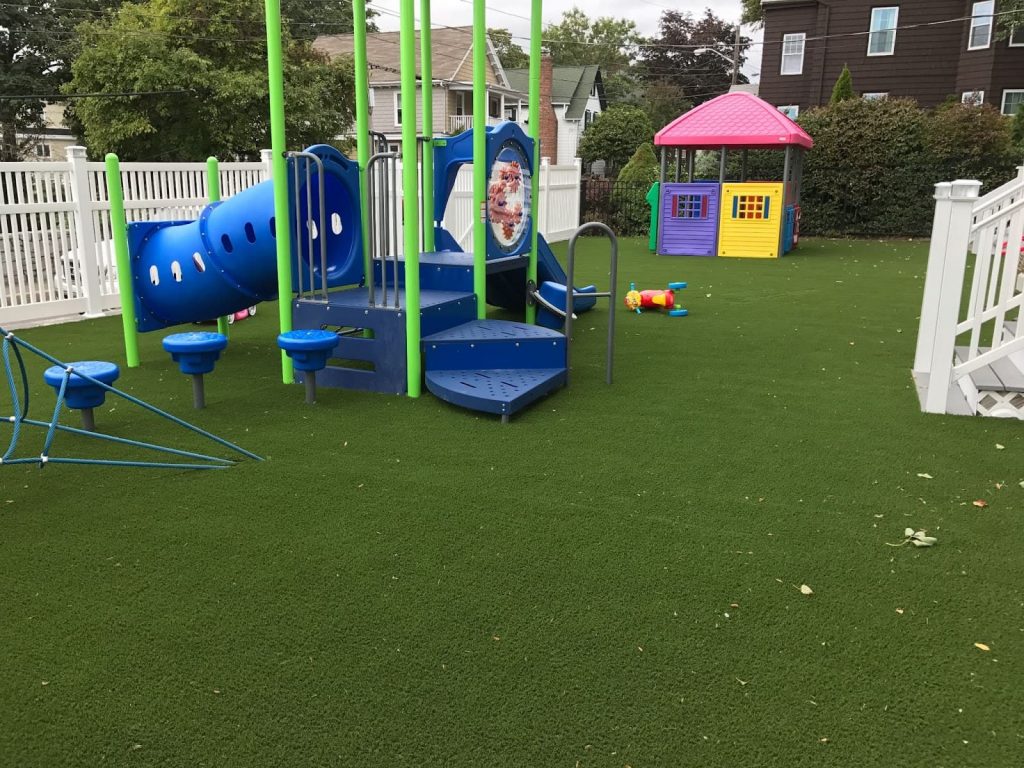 Residential artificial grass playground