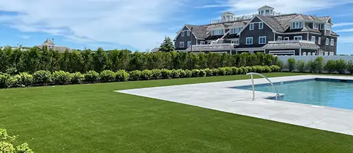 Artificial grass landscape designed by New England Turf Store