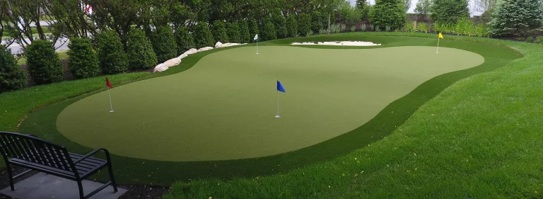 Artificial grass golf green installed by SYNLawn