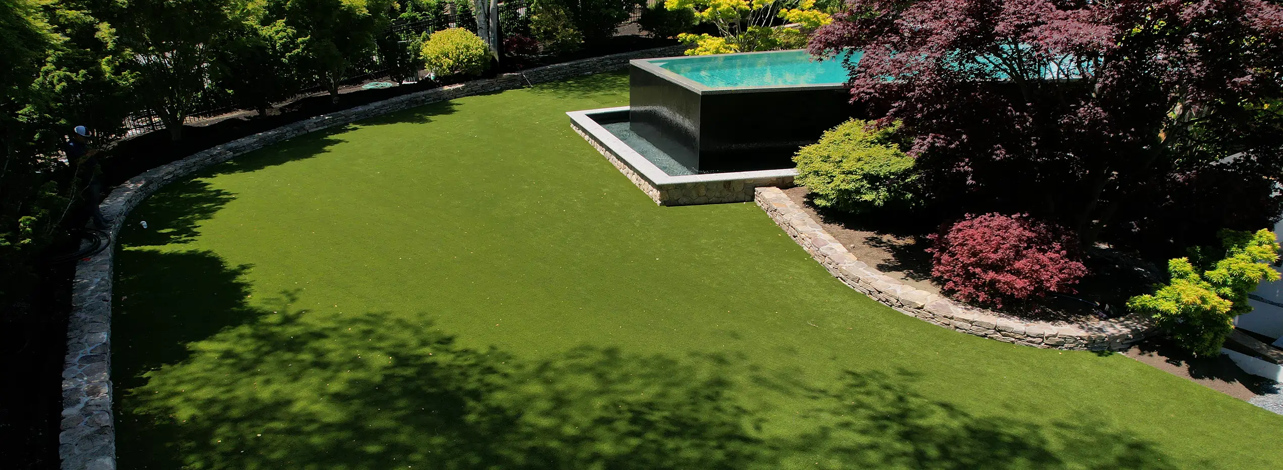 Residential lawn installed by New England Turf Store