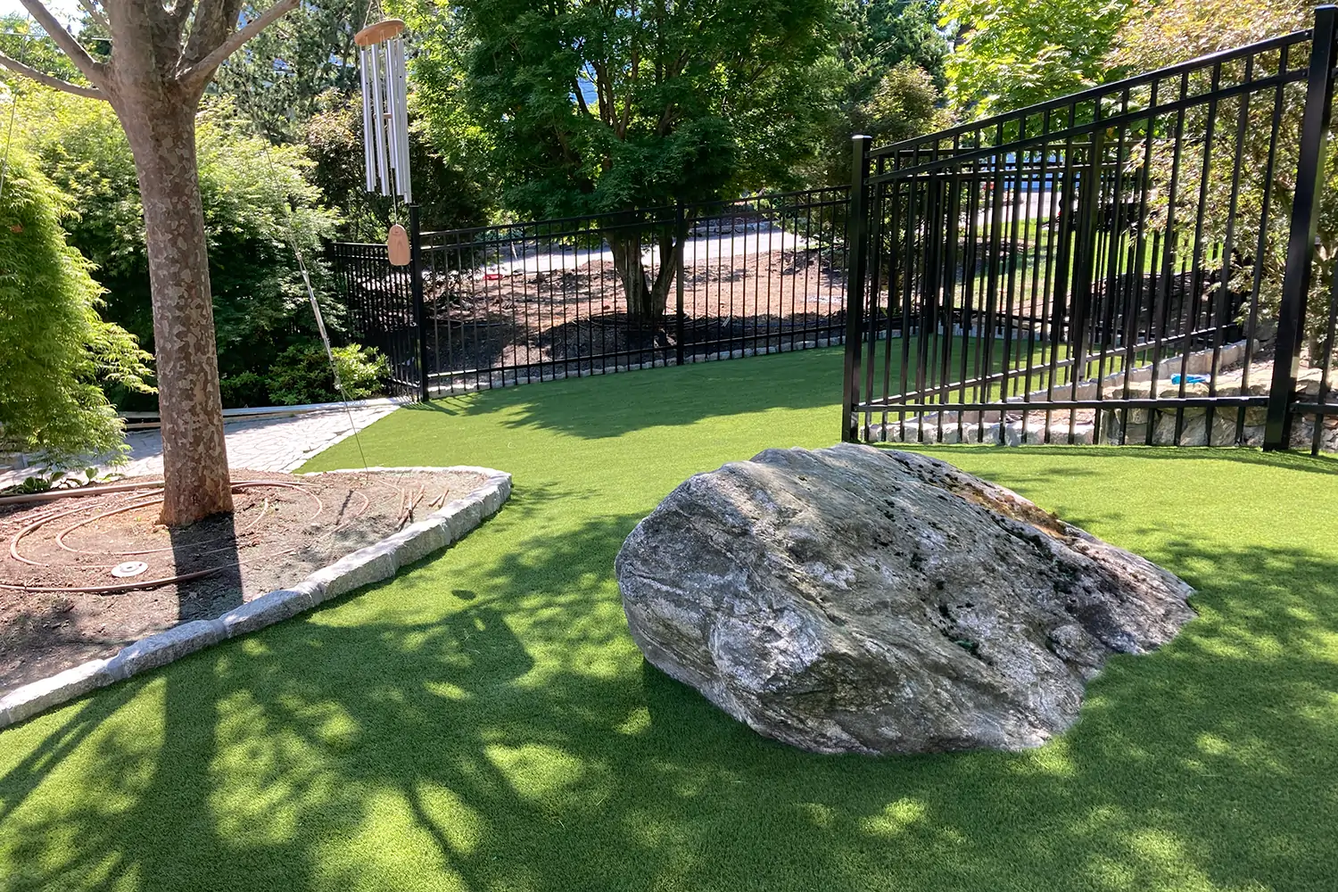 Artificial grass lawn installed by New England Turf Store