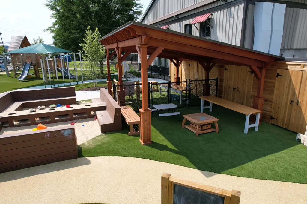Commercial artificial grass playground from New England Turf Store