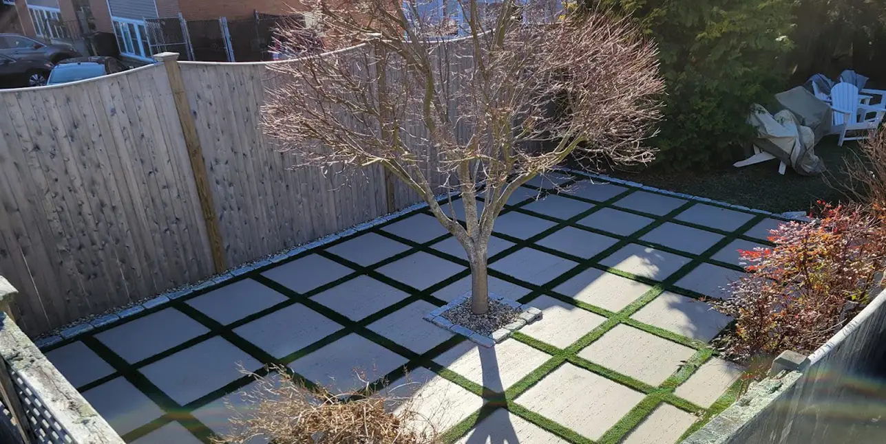 Artificial grass backyard lawn from New England Turf Store