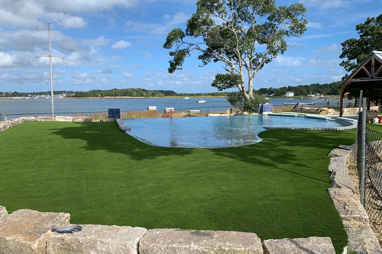 Artificial grass for pool areas from New England Turf Store