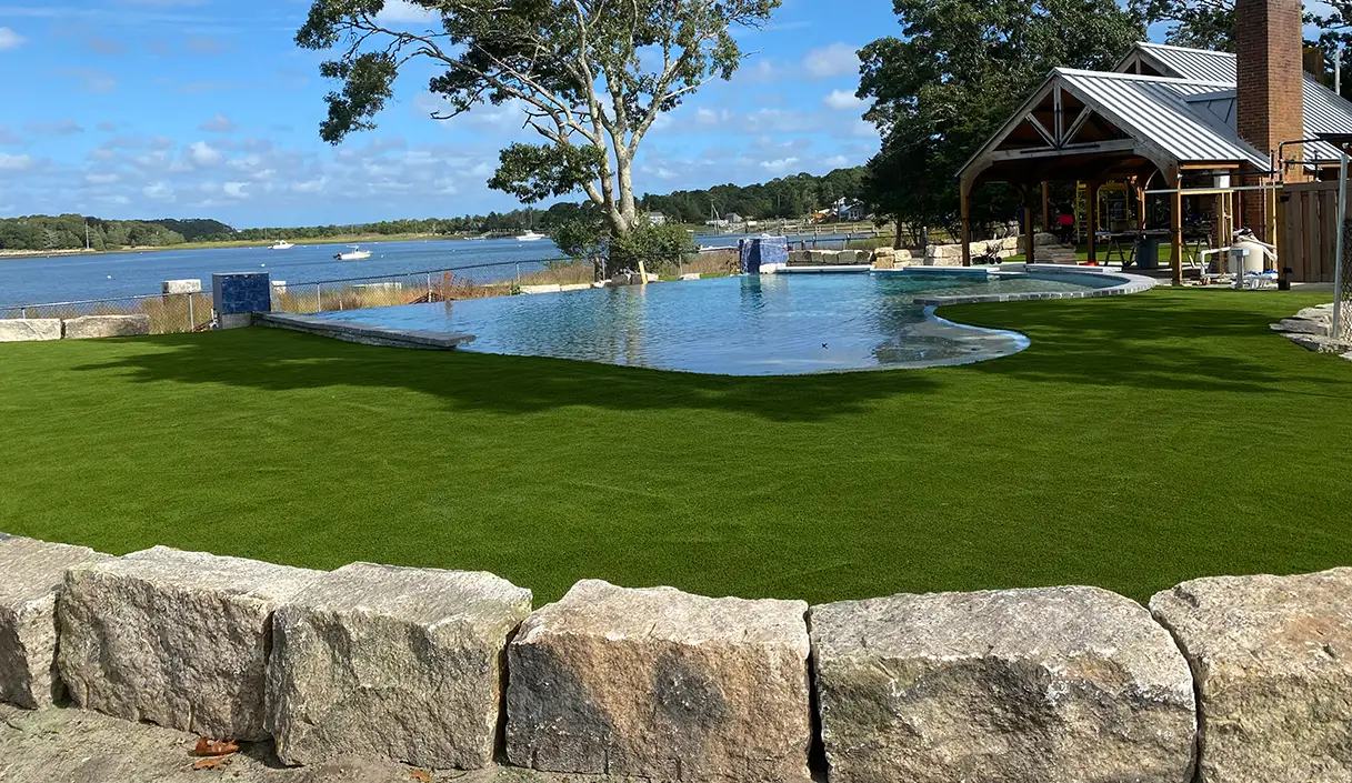 Artificial grass for pool areas from New England Turf Store