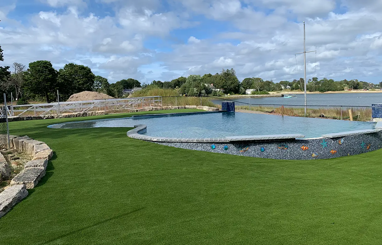 Artificial grass for pool areas from New England Turf Store