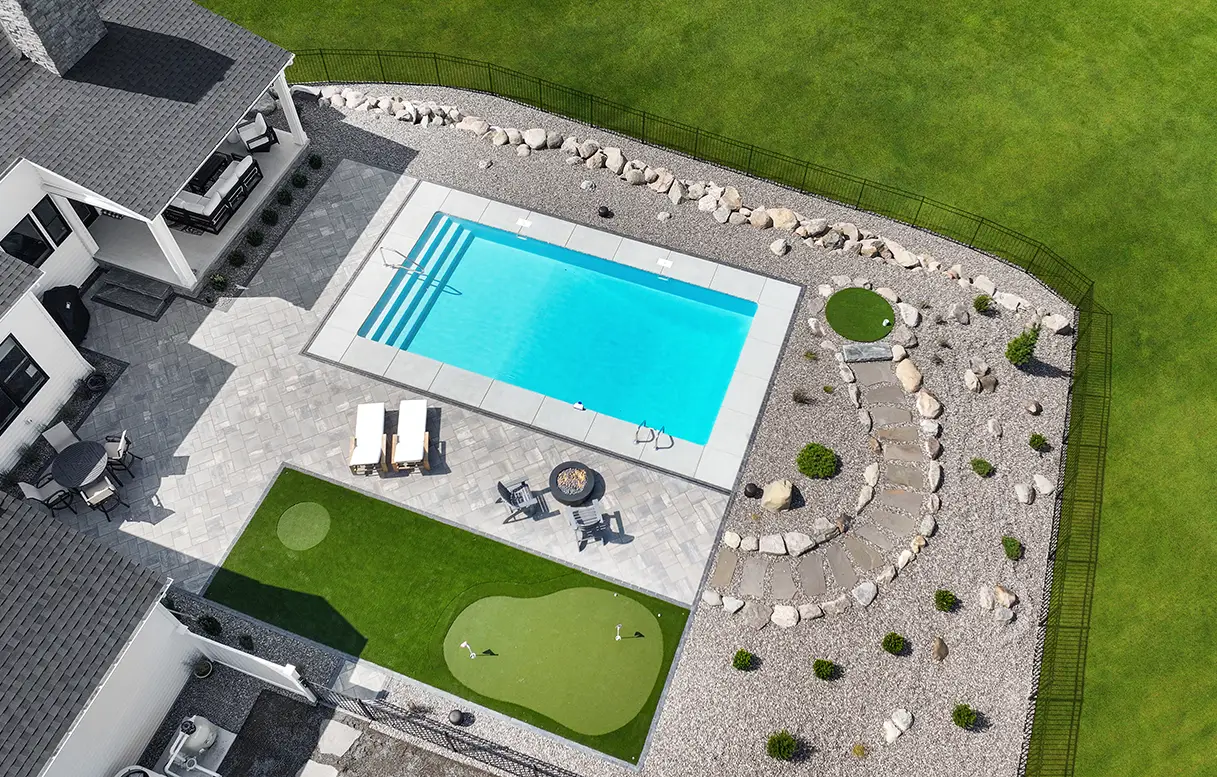 Artificial grass for pool areas from New England Turf Store